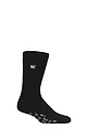 Mens 1 Pair SOCKSHOP Slipper Heat Holders Thermal Socks - Black / Grey
