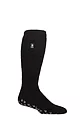 Mens 1 Pair SOCKSHOP Heat Holders 2.3 TOG Elgon Long Plain Slipper Socks - Black