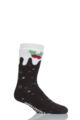 SOCKSHOP Heat Holders 1 Pair 3.1 TOG Double Layered Christmas Slipper Socks - Christmas Pudding