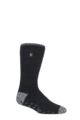 Mens 1 Pair SOCKSHOP Heat Holders 2.3 TOG Plain and Patterned Slipper Socks - Twist Heel & Toe Black