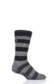 Mens 1 Pair Heat Holders Oakley Lounge Socks - Black Stripe
