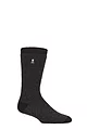 Mens 1 Pair SOCKSHOP Heat Holders 2.3 TOG Patterned and Plain Thermal Socks - Berlin Heel & Toe Charcoal