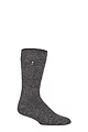 Mens 1 Pair SOCKSHOP Heat Holders 2.3 TOG Plain Slipper Socks - Mid Grey Twist