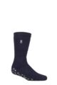 Mens 1 Pair SOCKSHOP Heat Holders 2.3 TOG Plain Slipper Socks - Navy