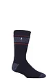 Mens 1 Pair SOCKSHOP Heat Holders 2.3 TOG Patterned and Plain Thermal Socks - Fraser Navy / Denim