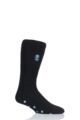 Mens 1 Pair SOCKSHOP Heat Holders Cookie Monster Slipper Socks - Black