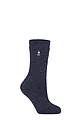Women's 1 Pair SOCKSHOP Heat Holders 2.9 TOG Merino Wool Socks - Navy Teal Twist