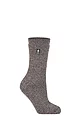 Women's 1 Pair SOCKSHOP Heat Holders 2.9 TOG Merino Wool Socks - Dusky Pink / Grey Twist