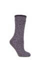 Ladies 1 Pair SOCKSHOP Heat Holders 2.9 TOG Merino Wool Socks - Wine