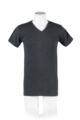 Mens 1 Pack Heat Holders V Neck Short Sleeved Thermal Vest - Charcoal