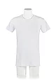 Mens 1 Pack Heat Holders V Neck Short Sleeved Thermal Vest - White