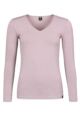 Ladies 1 Pack SOCKSHOP Heat Holders 0.44 Long Sleeve Vest - Lilac Blush Marl