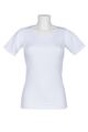 Ladies 1 Pack Heat Holders 0.45 Tog Short Sleeve Vest - White