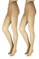 Ladies 2 Pair Charnos 20 Denier Tights - Champagne