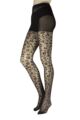 Womens 1 Pair Charnos Leopard Print Tights - Black