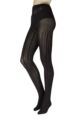 Women's 1 Pair Charnos Chevron Stripe Pattern Tights - Black