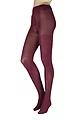 Women's 1 Pair Charnos Textured Cotton Tights - Cherry