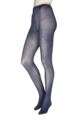 Ladies 2 Pair Charnos 40 Denier Tights With Comfort Top - Navy
