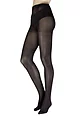 Women's 1 Pair Charnos Fashion Ribbed Tights - Black