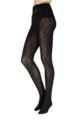 Ladies 1 Pair Charnos Textured Tights - Black