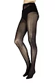 Women's 1 Pair Charnos Cotton Rib Tights - Black