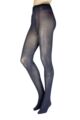 Women's 1 Pair Charnos Cotton Rib Tights - Navy