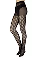 Women's 1 Pair Charnos Floral Tights - Black