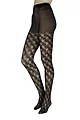 Women's 1 Pair Charnos Tulle Floral Tights - Black
