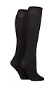 Women's 2 Pair Charnos 50 Denier Plus Size Knee Highs - Black