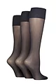 Women's 3 Pair Charnos 15 Denier Sheer Knee Highs - Navy