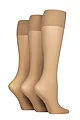 Women's 3 Pair Charnos 15 Denier Sheer Knee Highs - Champagne