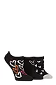 Women's 3 Pair Caroline Gardner Patterned Cotton Trainer Socks - All Over Hearts Black