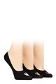 Women's 3 Pair Caroline Gardner Casual Shoe Liner Socks - Hearts Black