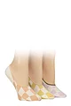 Women's 3 Pair Caroline Gardner Casual Shoe Liner Socks - Checker Snow