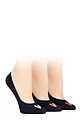 Women's 3 Pair Caroline Gardner Casual Shoe Liner Socks - Hearts Navy