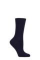 Ladies 1 Pair Charnos Cashmere Ribbed Socks - Navy