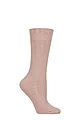 Women's 1 Pair Charnos Cashmere Slouchy Top Socks - Pink