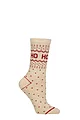 Women's 1 Pair Charnos Christmas Design Cotton Socks - Fairisle
