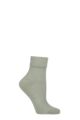 Women's 1 Pair Charnos Organic Cotton Crew Socks - Sage