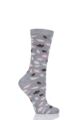 Ladies 1 Pair Charnos Bamboo Animal and Patterned Socks - Leaf