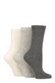 Ladies 3 Pair Charnos Organic Cotton Ankle Socks - Grey