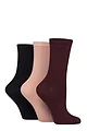 Women's 3 Pair Charnos Organic Cotton Ankle Socks - Blush
