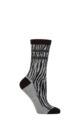 Ladies 1 Pair Charnos Bamboo Zebra Print Socks - Grey