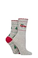 Women's 2 Pair Charnos Candy Car and Christmas Tree Socks - Grey