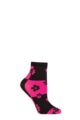 Ladies 1 Pair Trasparenze Chamomile Floral Check Socks - Orchid