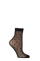 Women's 1 Pair Charnos Sparkle Spot Ankle Socks - Black / Silver