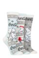 Ladies 3 Pair Coca Cola Cotton Tube Socks - Cream / Blue / Grey