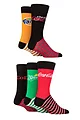 Mens and Women's 5 Pair Coca-Cola, Diet Coke, Fanta, Sprite and Cherry Coke Socks - Assorted