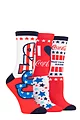 Women's 3 Pair Coca Cola Stars and Stripes Cotton Socks - Multi