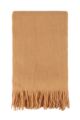 Unisex Great and British Knitwear 100% Lambswool Fringed Scarf. Made in Scotland - Harvest Gold